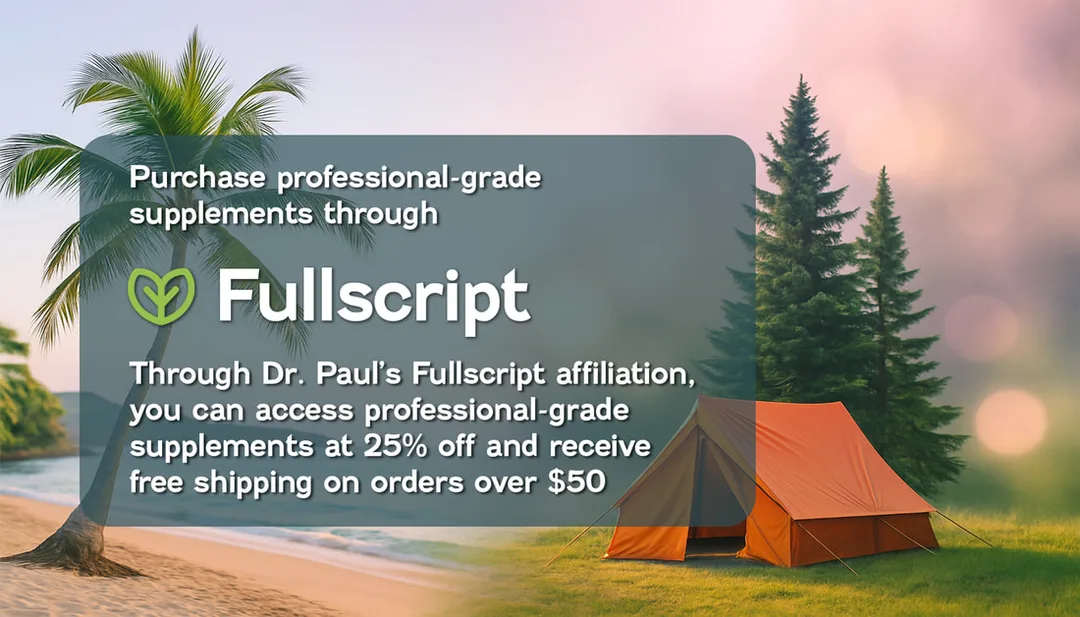 A serene summer scene blending a beach with palm trees and a forest campsite with pine trees and an orange tent, bathed in pastel sunset light.