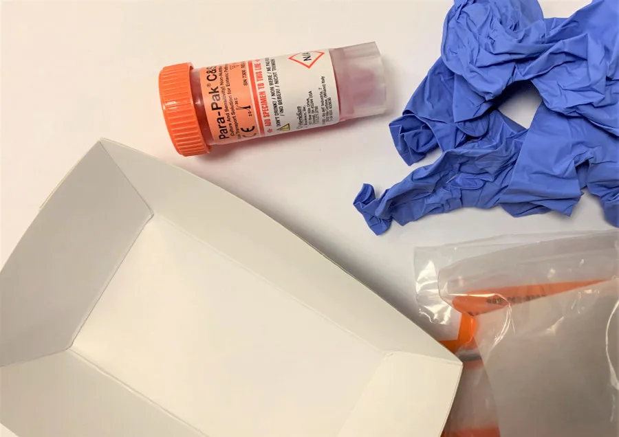 at-home gut health test, leaky gut stool test, microbiome PCR stool analysis, digestive health testing from home, physician reviewed gut microbiome results